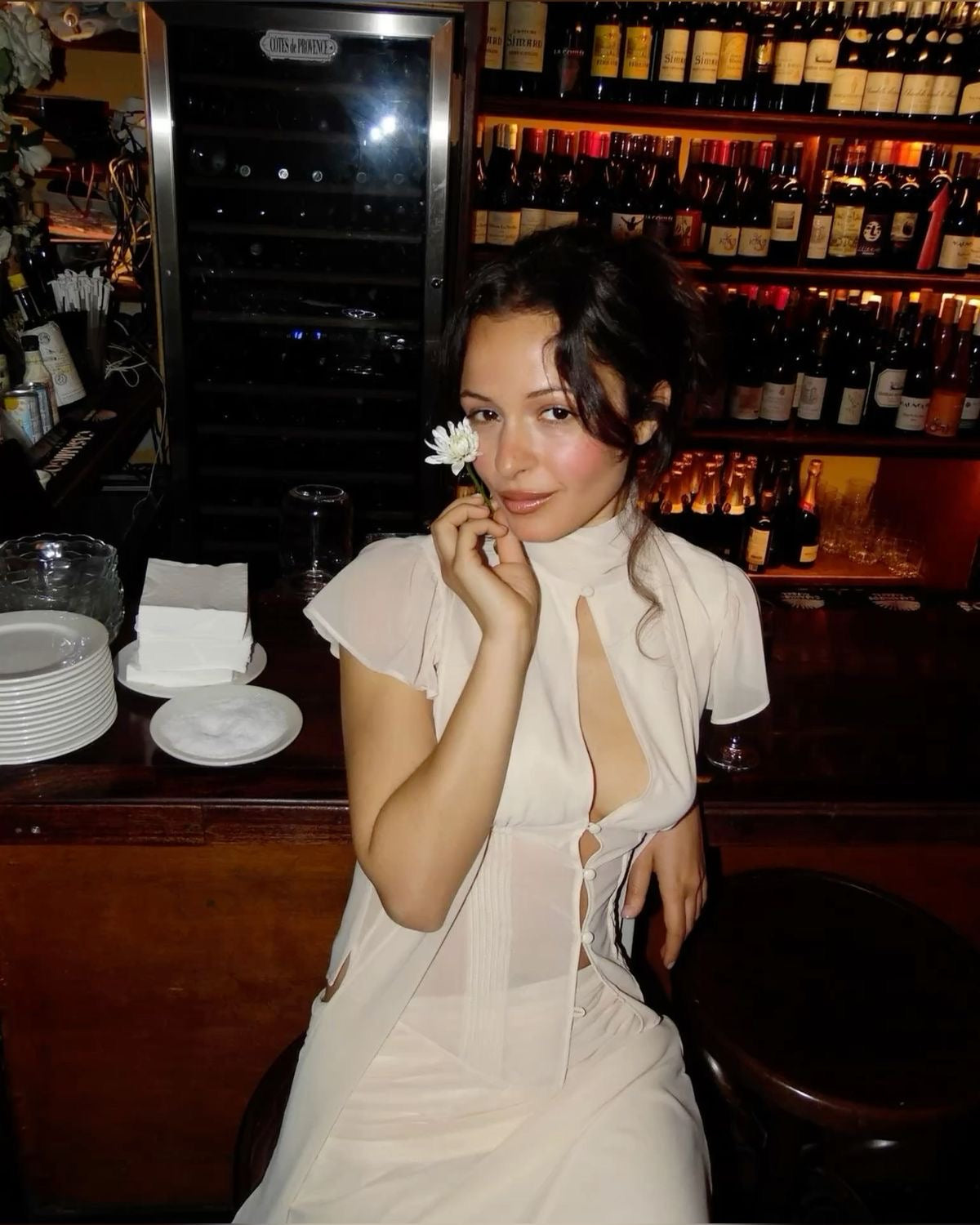 The Selena Blouse in Cream