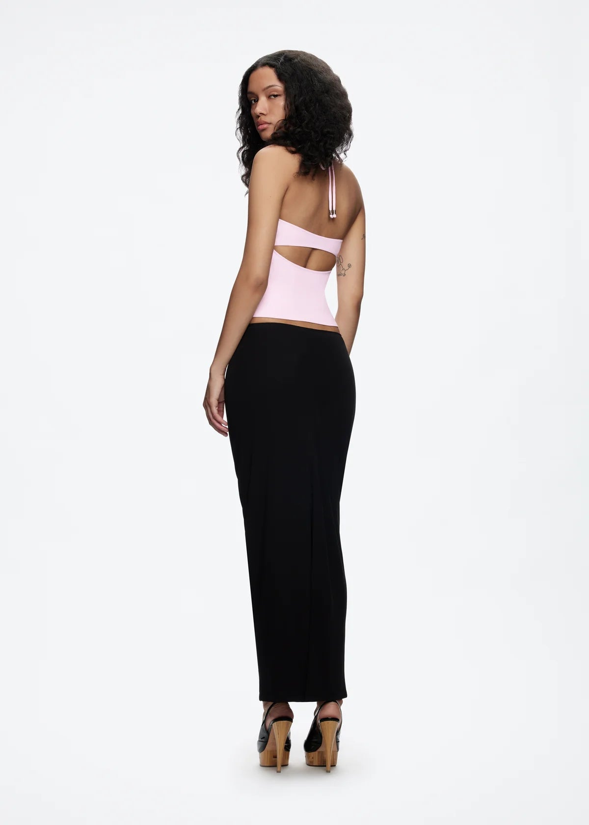 Baby Pink Halter Neck Tank Top