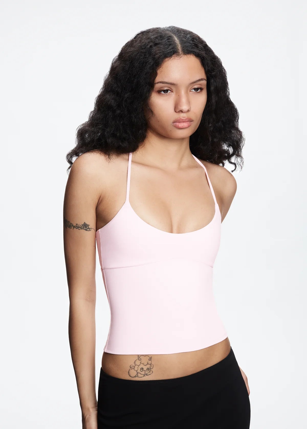 Baby Pink Halter Neck Tank Top