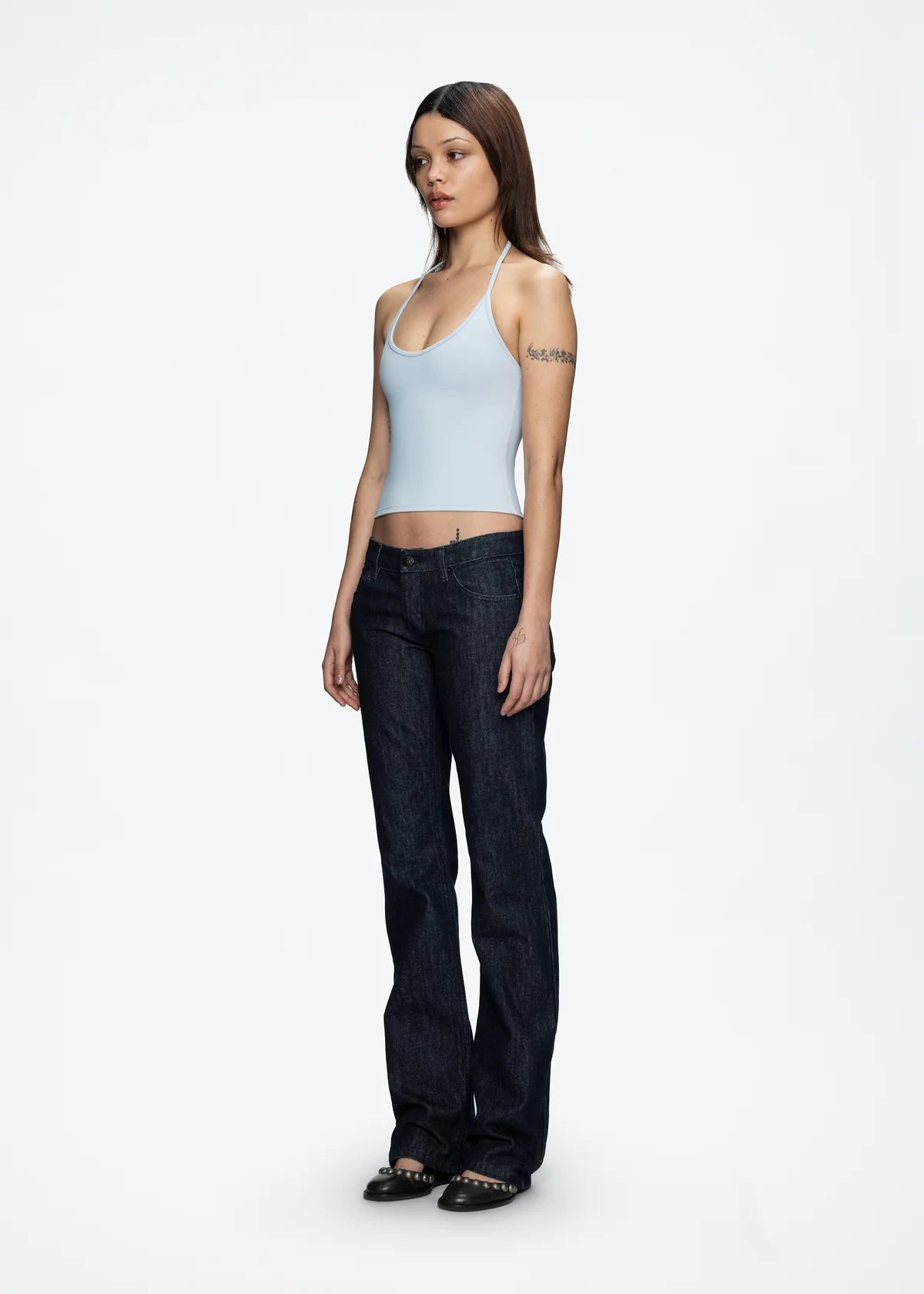 Baby Blue Halter Neck Tank Top