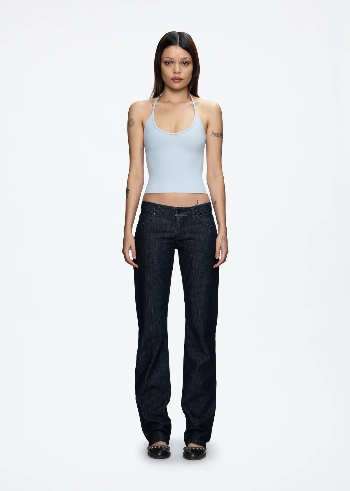 Baby Blue Halter Neck Tank Top