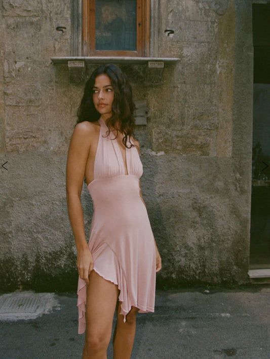 Pale Pink Elisa Midi Dress