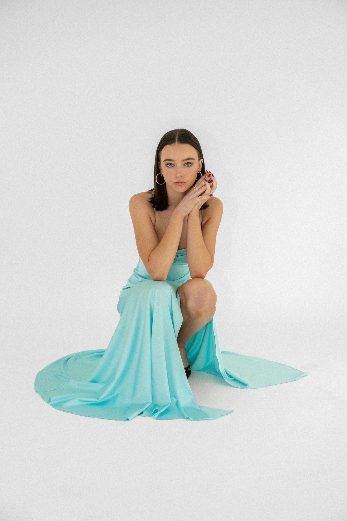 HNTR The Label Gaia Gown Aqua