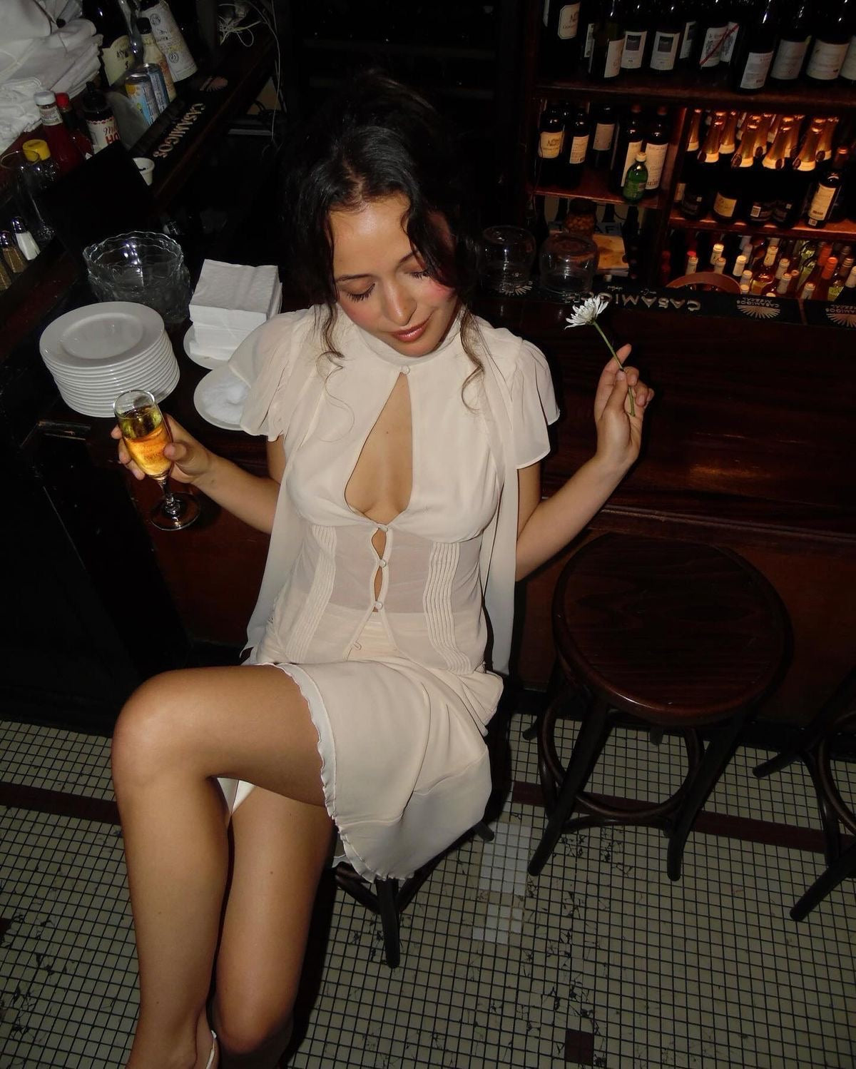 The Selena Blouse in Cream