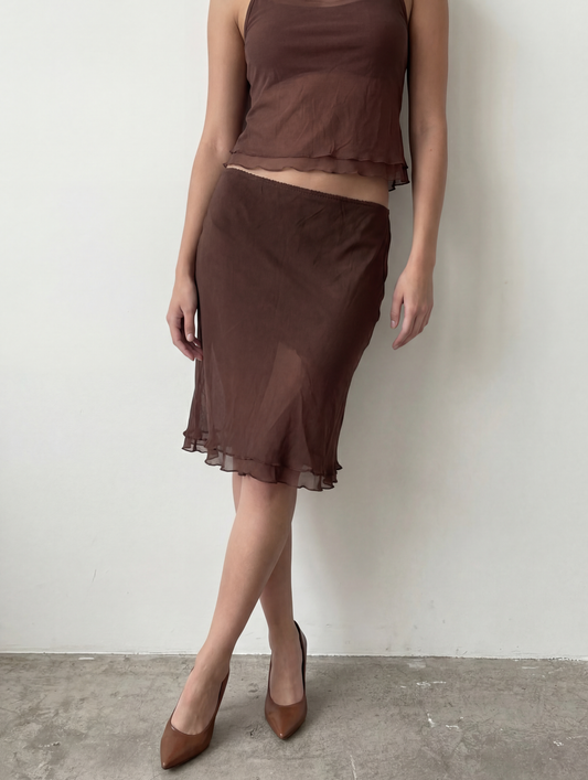 The Celeste Skirt in Chocolate
