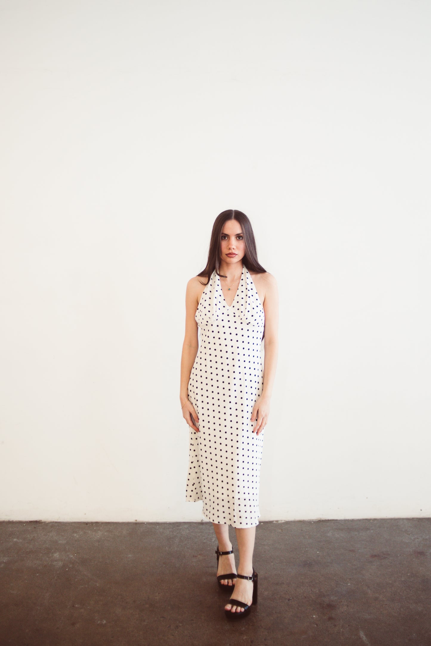 The Charlotte Polka Dot Midi Dress