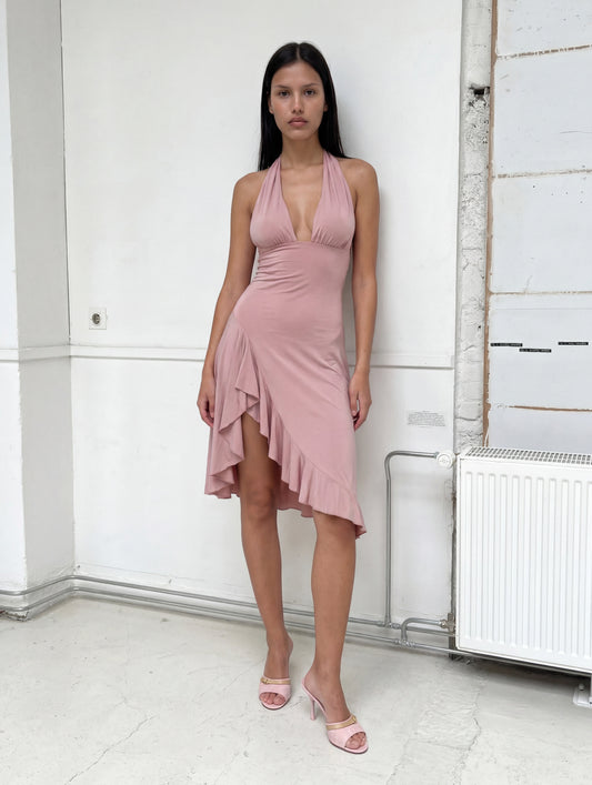 Pale Pink Elisa Midi Dress