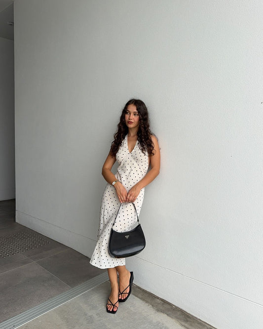Charlotte Polka Dot Midi Dress