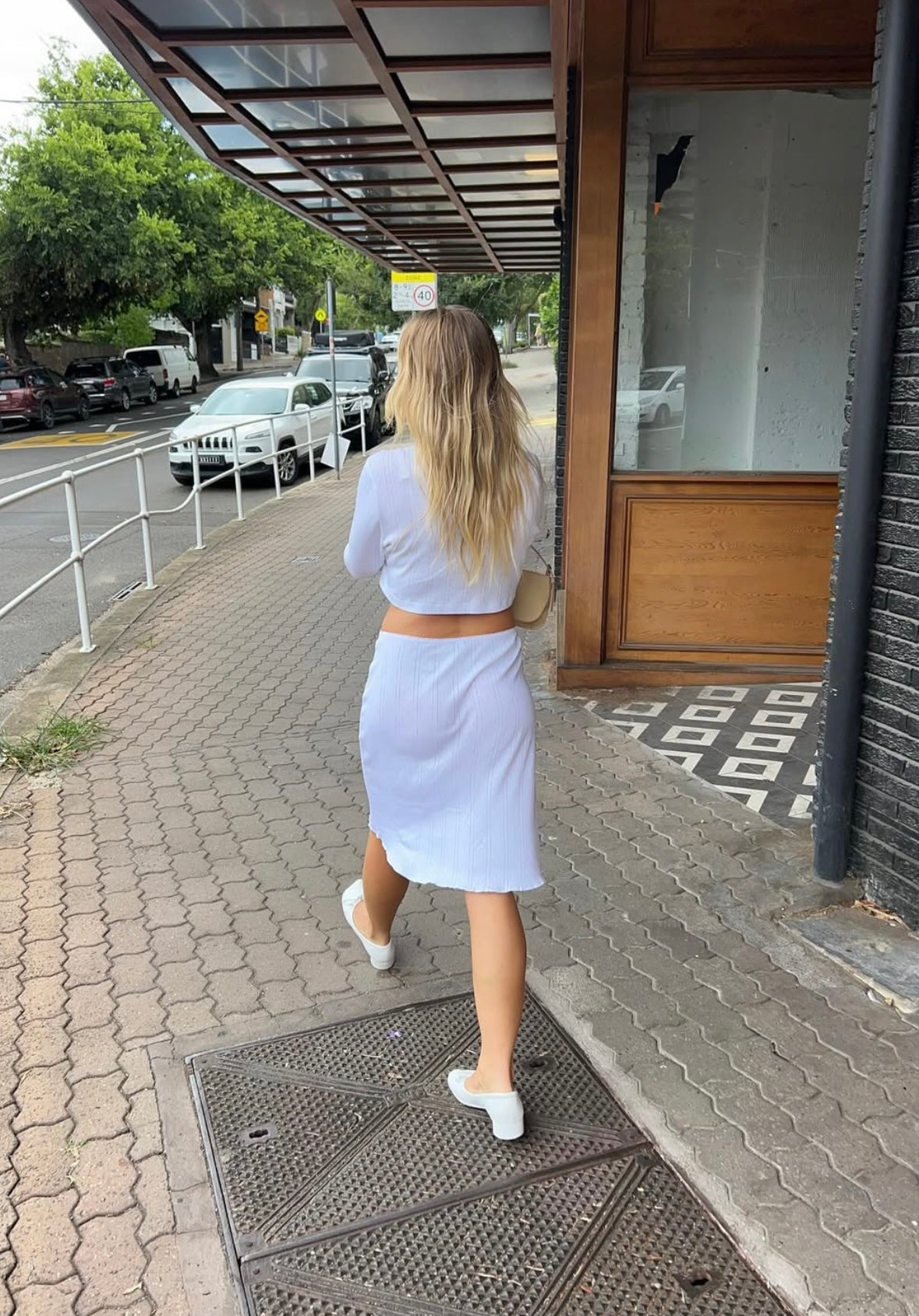 White Pointelle Cardigan